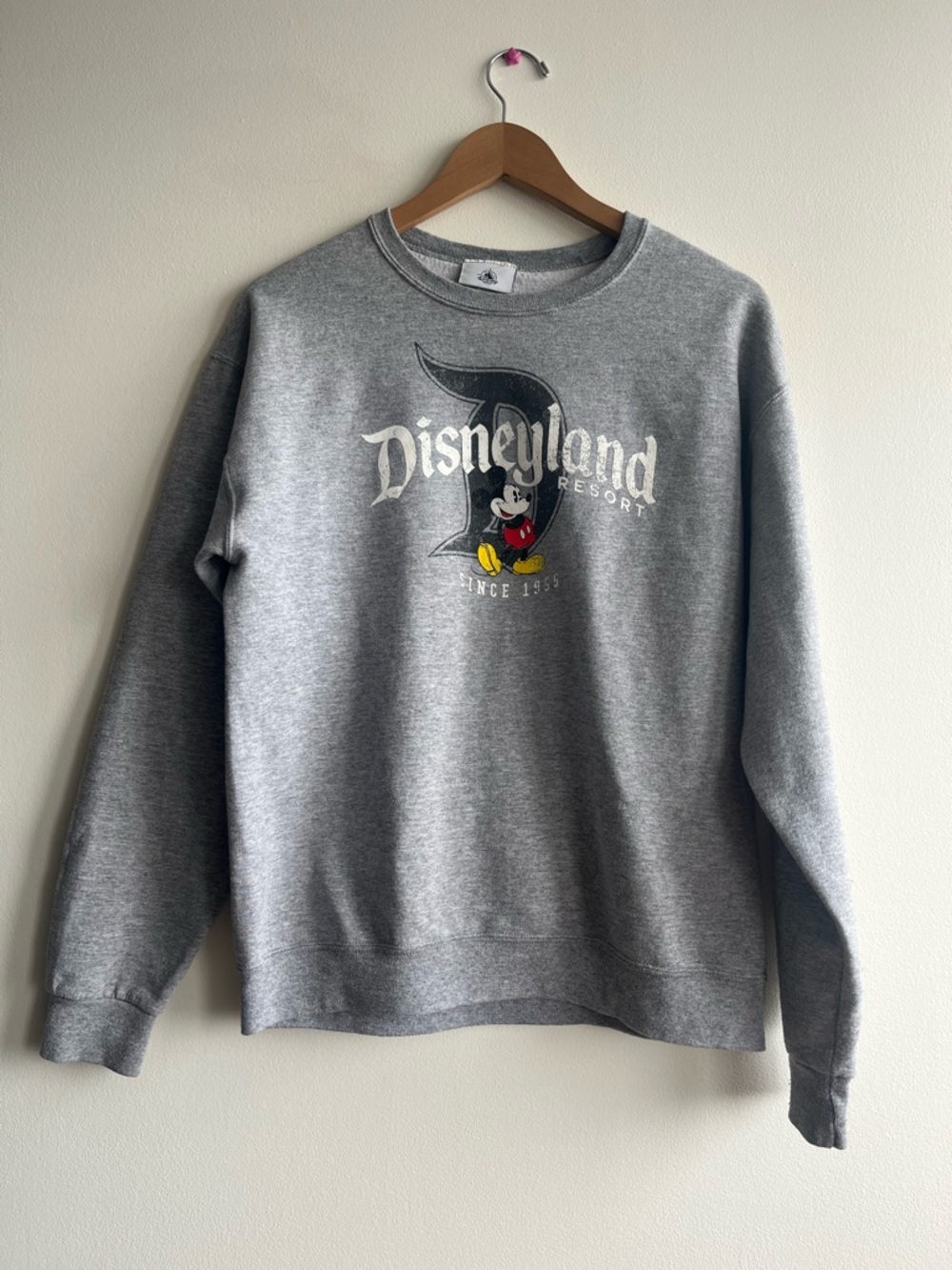 Vintage Disneyland Classic Mickey Grey Crewneck Sweatshirt Men or Women Sz M